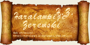 Haralampije Zeremski vizit kartica